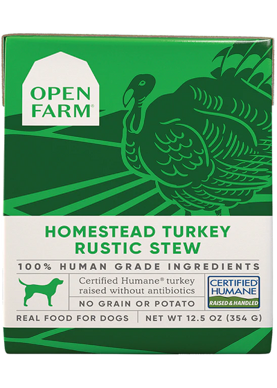 Open Farm Homestead Turkey Rustic Stew, Wet Dog Food, 12.5oz Case of 12