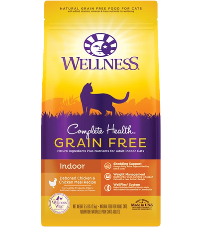 Wellness Complete Health™ Grain Free Indoor Chicken, Dry Cat Food, 5.5-lb Bag