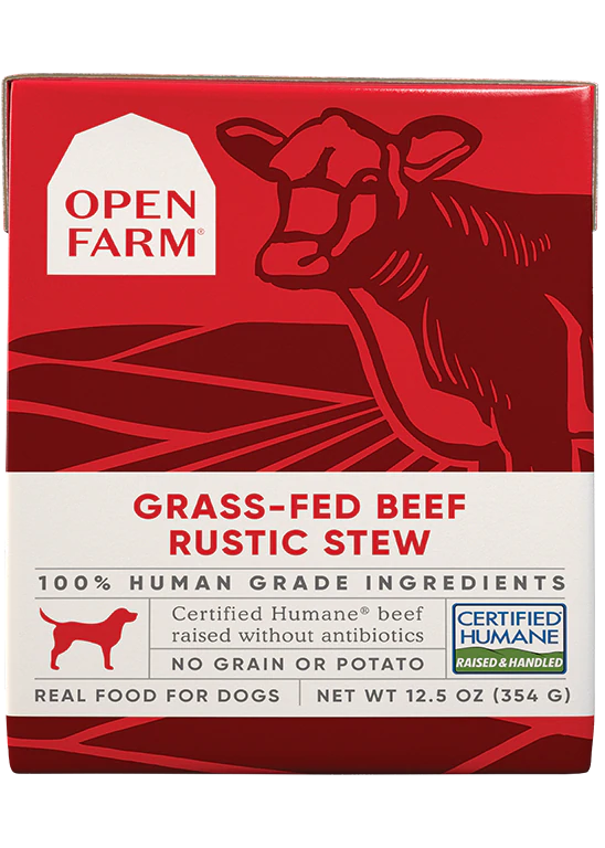 Open Farm Grass-Fed Beef Rustic Stew, Wet Dog Food, 12.5oz Case of 12