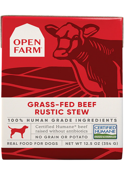 Open Farm Grass-Fed Beef Rustic Stew, Wet Dog Food, 12.5oz Case of 12
