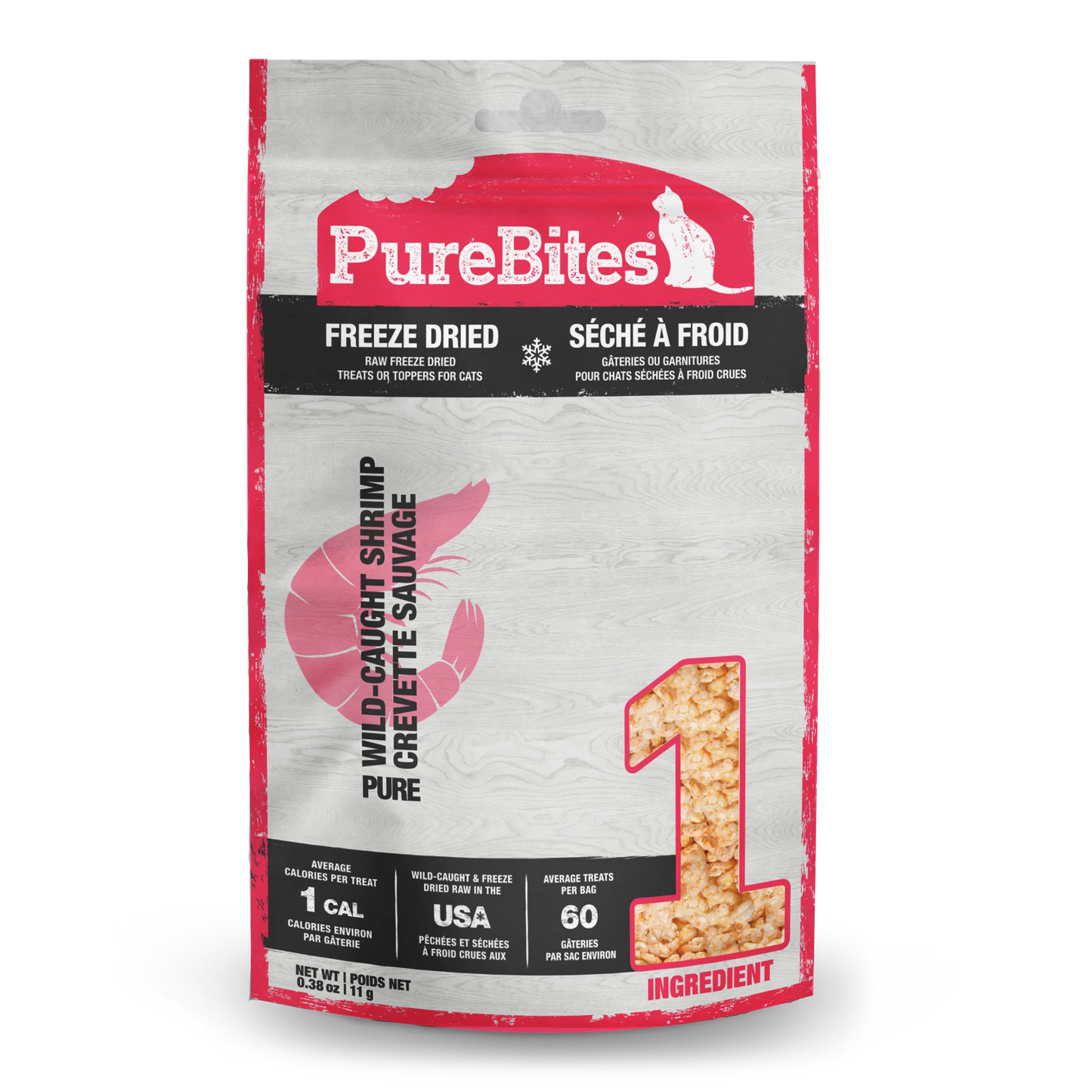 PureBites Freeze-Dried Cat Treats 6.5-oz, Shrimp Recipe