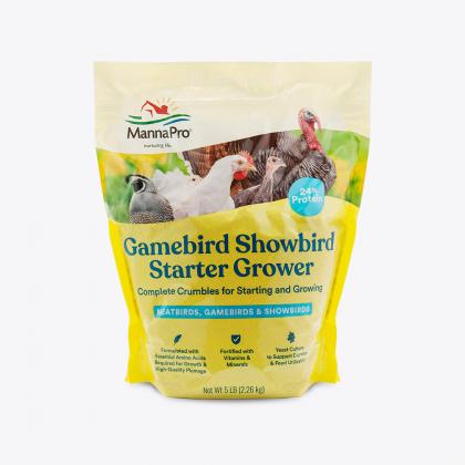 Manna-Pro Gamebird And Showbird Starter Grower, Poultry Feed, 5-lb Bag