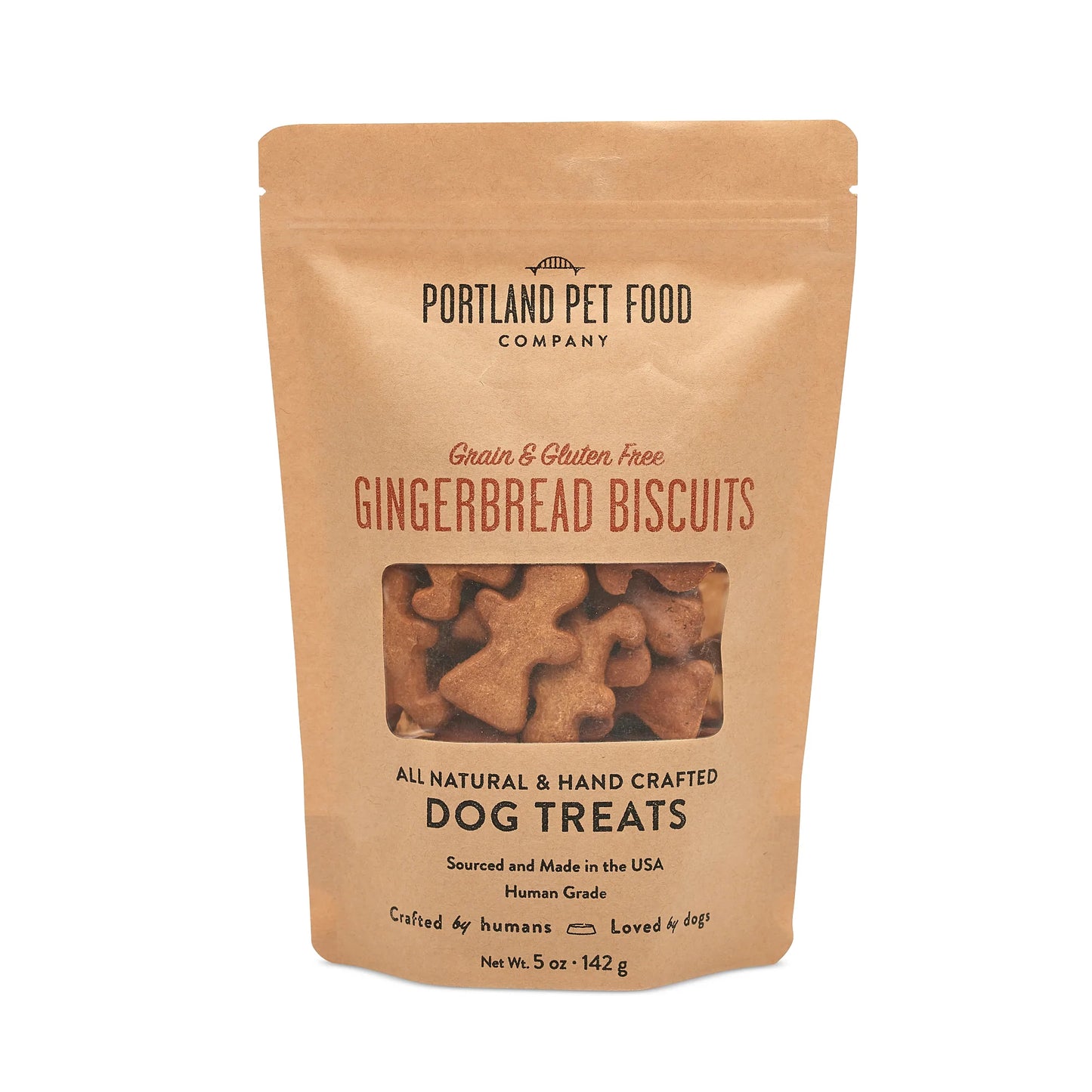 Portland Pet Food Company Grain-Free Gingerbread Biscuit 5-oz, Dog Treat