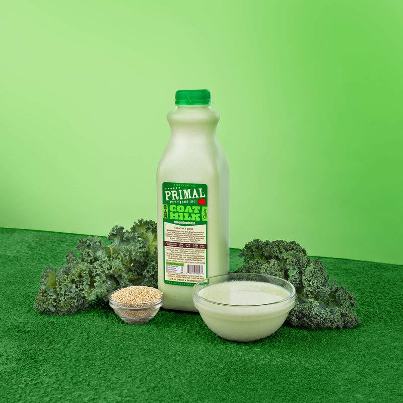 Primal Frozen Raw Goat Milk, Green Goodness Recipe, 32-oz