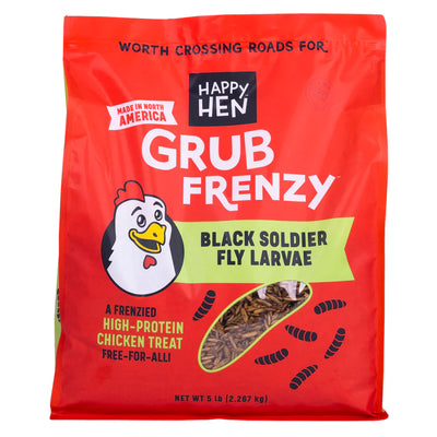 Happy Hen Treats Grub Frenzy With Black Soldier Fly Larvae, Poultry Treat