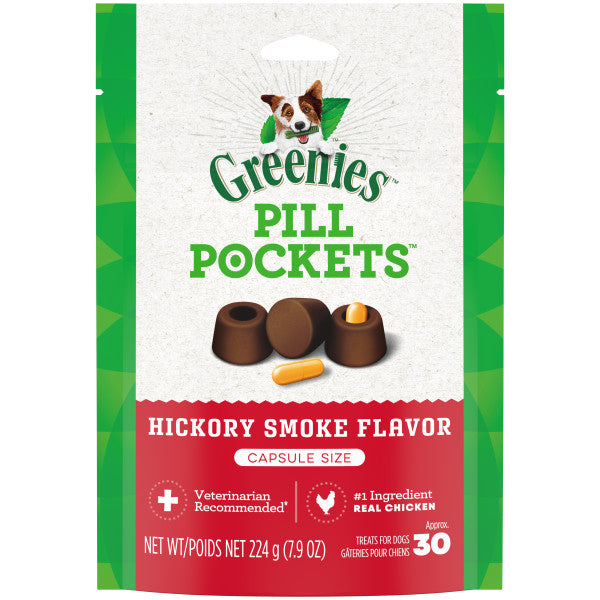 Greenies Hickory Smoked Pill Pockets for Dogs, Capsule Size