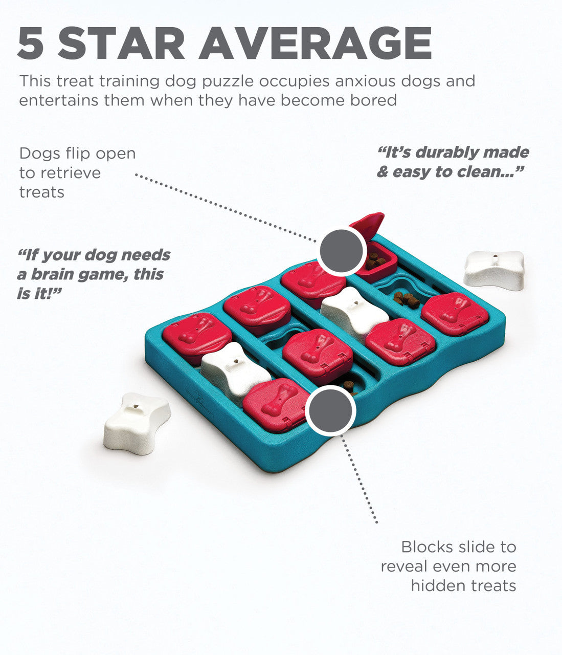 Outward Hound Nina Ottosson Dog Brick, Interactive Treat Puzzle