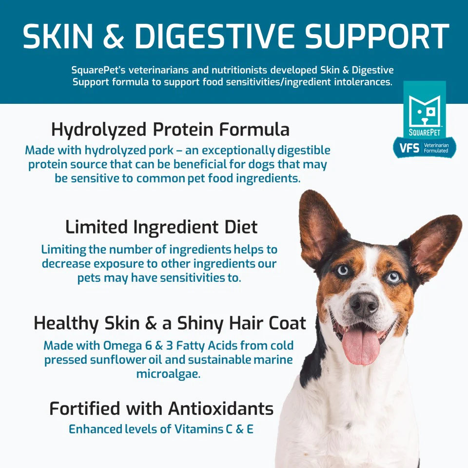 SquarePet VFS Skin And Digestive Support, Dry Dog Food