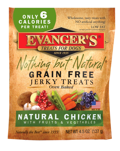 Evanger's Grain Free Holistic Chicken With Fruits & Veggies Dog Treats, 4.5-oz Bag