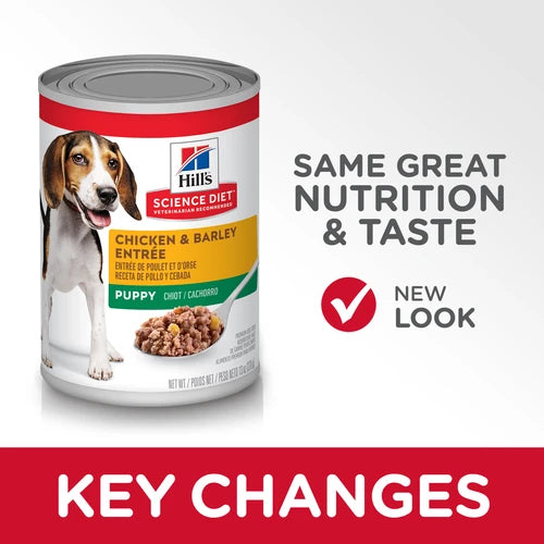Hill's® Science Diet® Puppy Chicken & Barley Entrée, Wet Dog Food, 13-oz Case of 12