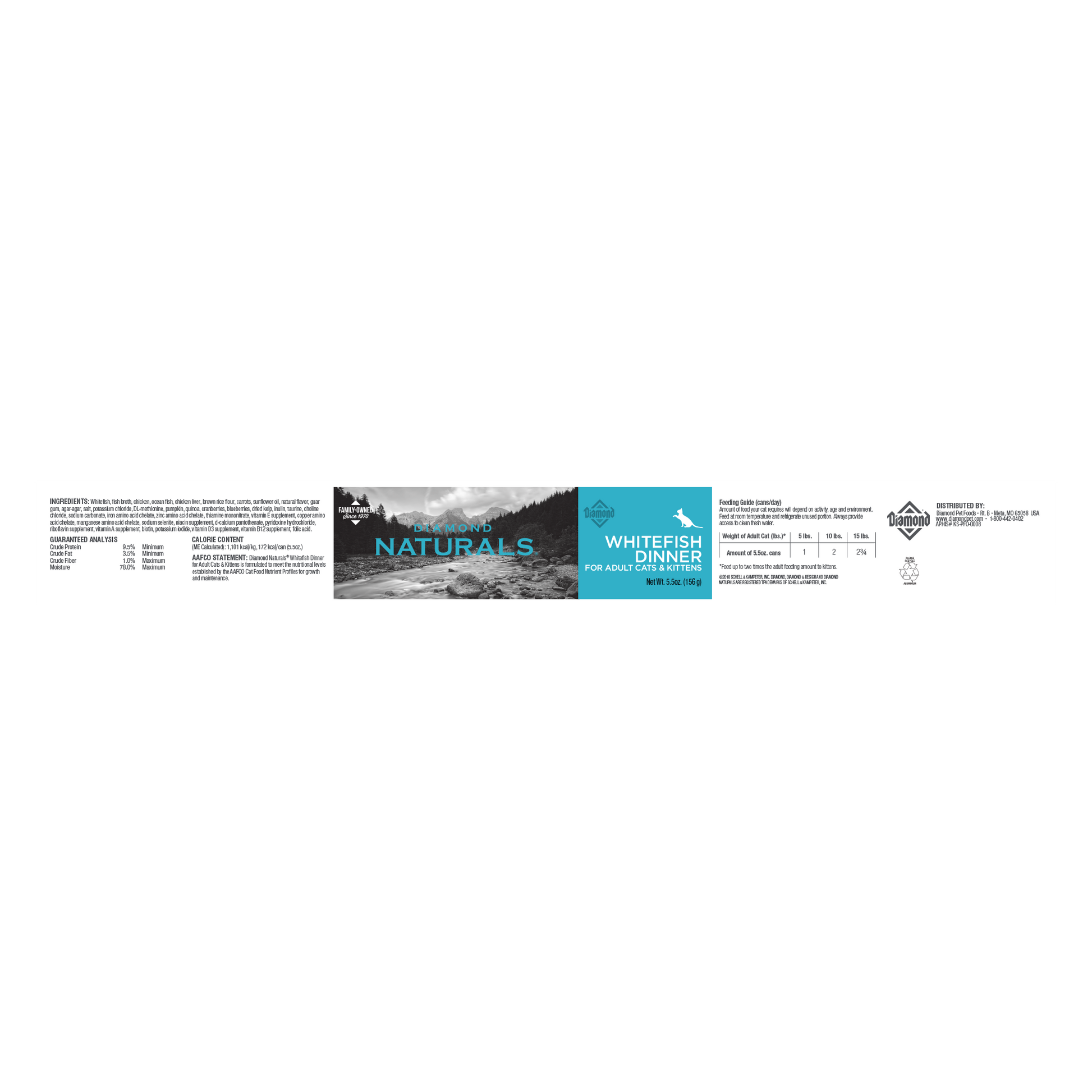 Diamond Naturals Whitefish Dinner for Adult Cats Kittens Wet