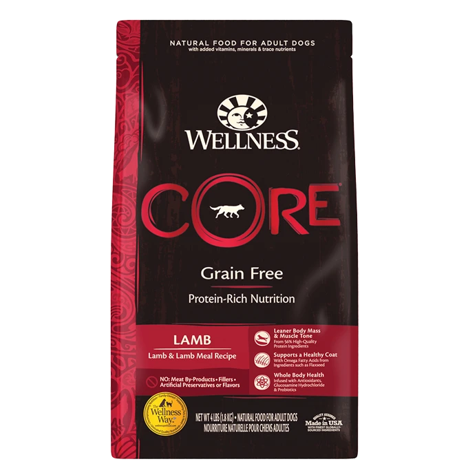 Wellness CORE Lamb Recipe Dry Dog Food, 4-lb Bag