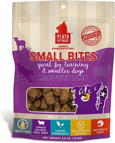 Plato Small Bites Meaty Morsel Dog Treats, Lamb Recipe