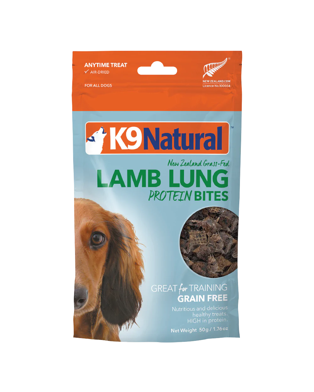 K9 Natural Lamb Lung Protein Bites 1.76-oz, Dog Treats