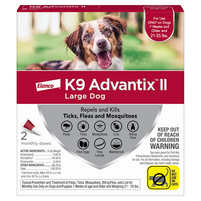 Advantix II - Elanco, Flea & Tick Treatment for Dogs 21 lbs to 55 lbs