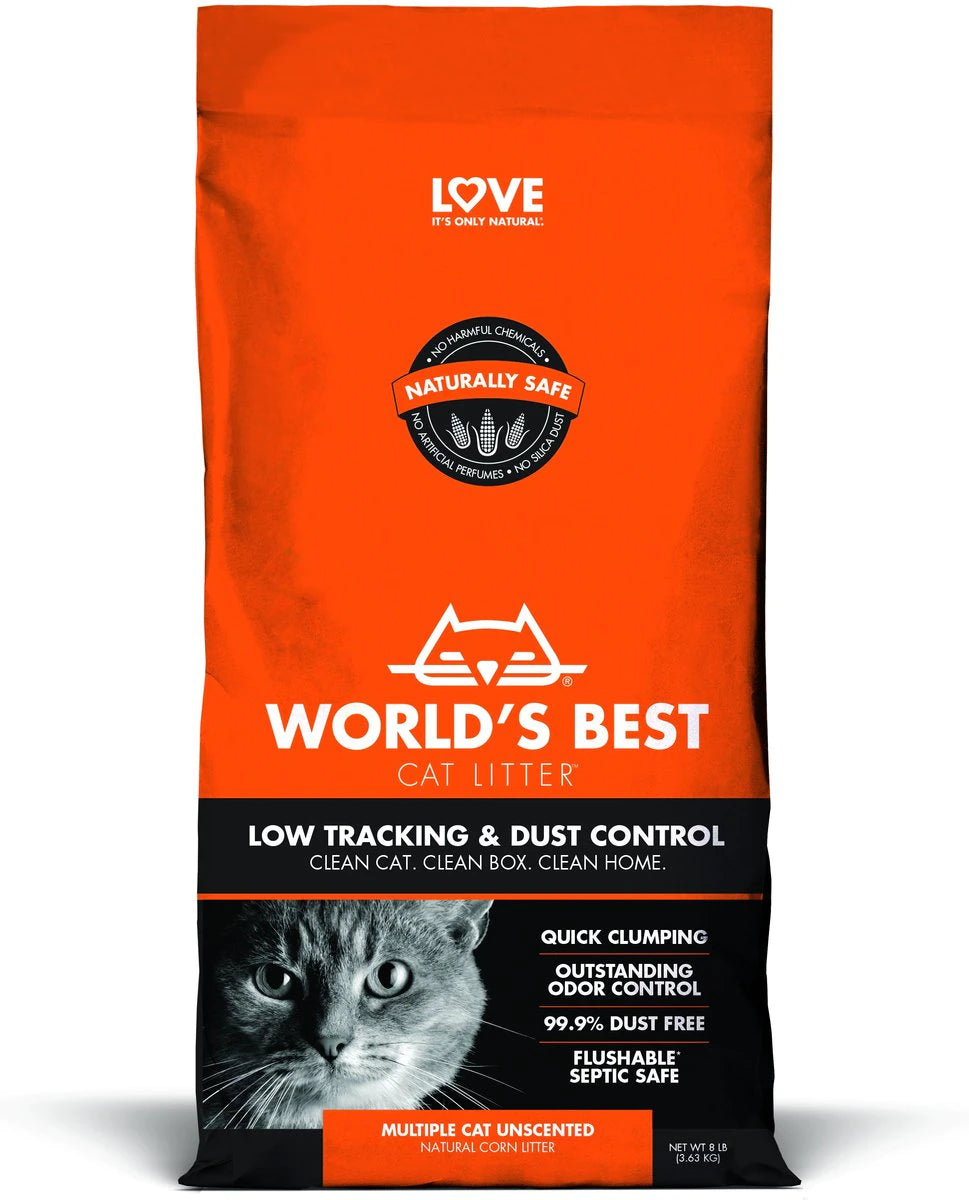 World's Best Cat Litter Low Tracking & Dust Control Unscented, Cat Litter