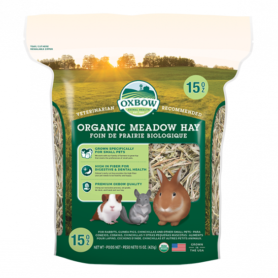 Oxbow Organic Meadow Hay, For Small Animals, 15-oz Bag