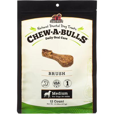 Redbarn Chew-A-Bulls® Brush , Dental Chew