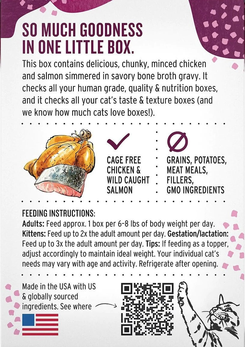 The Honest Kitchen Minced Chicken & Salmon In Bone Broth Gravy 5.5-oz, Wet Cat Food