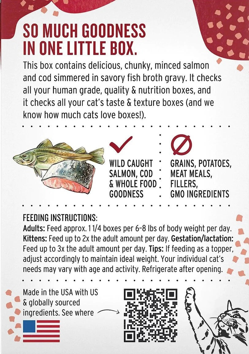 The Honest Kitchen Minced Salmon & Cod In Bone Broth Gravy 5.5-oz, Wet Cat Food