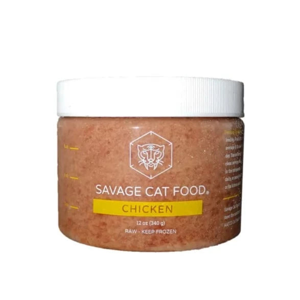 Savage Cat Chicken Tub, Frozen Raw Cat Food