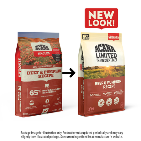 Acana Singles Beef & Pumpkin Recipe, Dry Dog Food