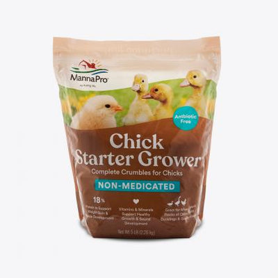 Manna-Pro Non-Medicated Chicken And Duck Starter, Poultry Feed, 5-lb Bag