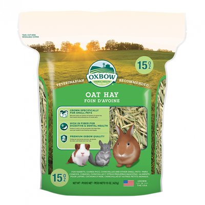 Oxbow Oat Hay, For Small Animals, 15-oz Bag