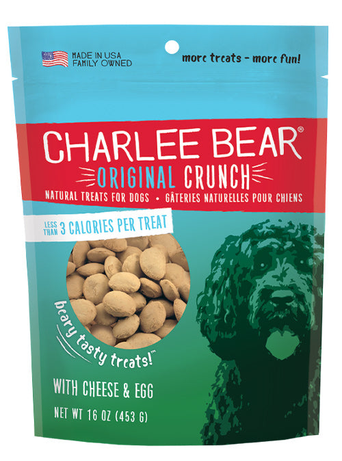 Charlee Bear Original Crunch, Cheese And Egg Recipe, Dog Treats, 16-oz Bag
