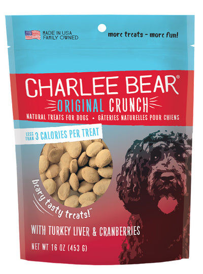 Charlee Bear Original Crunch, Turkey Liver With Cranberry Recipe, Dog Treats, 16-oz Bag