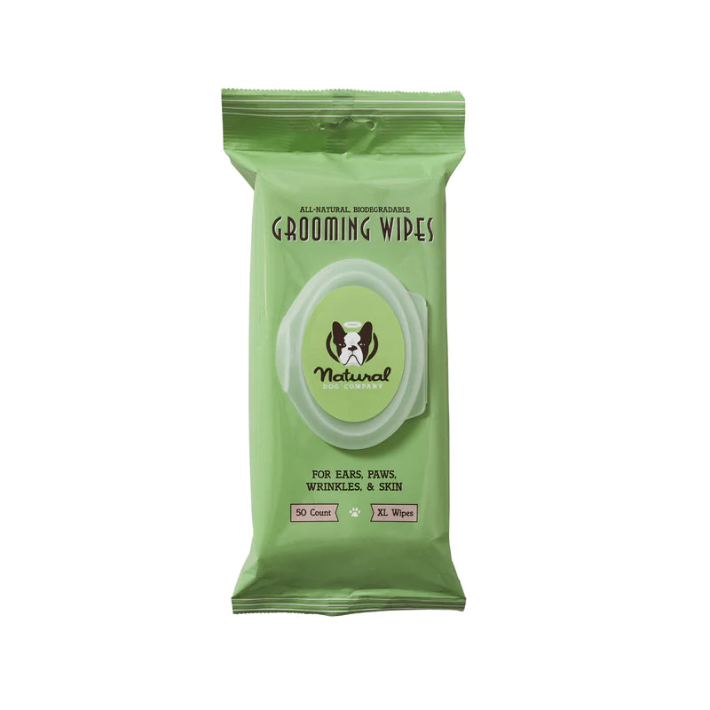 Natural Dog Company Grooming Wipes For Dogs, 50-Count