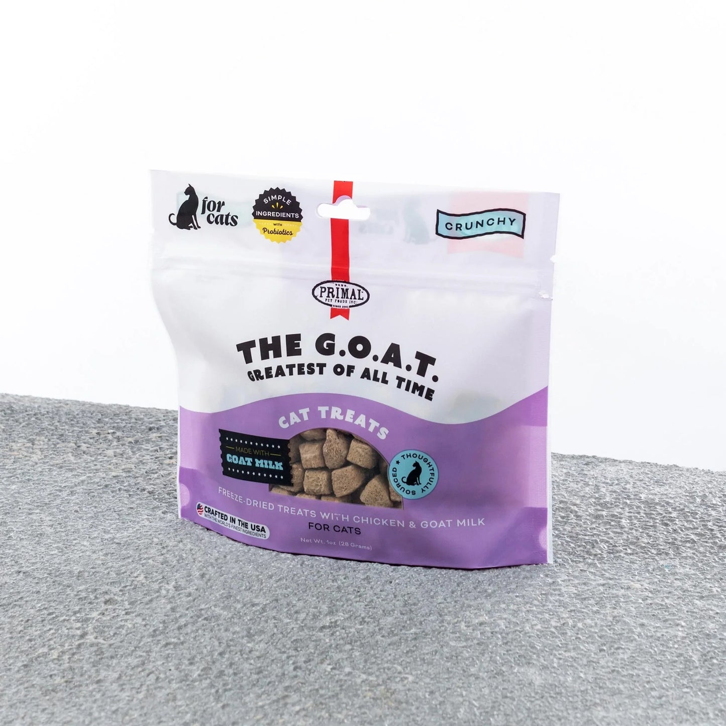Primal The G.O.A.T. Chicken And Goat Milk Freeze-Dried Cat Treats, 2-oz Bag