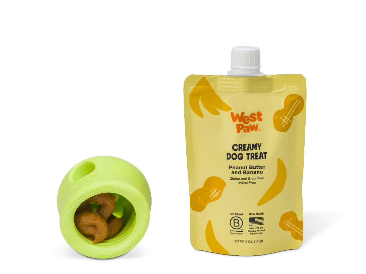 West Paw Creamy Peanut Butter & Banana 5-oz, Dog Treat