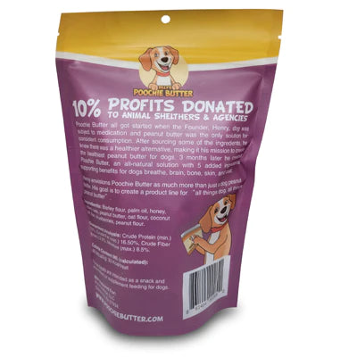 Poochie Butter Blueberry And PB Chewies 8-Oz, Dog Treat