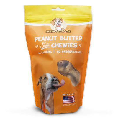 Poochie Butter Peanut Butter Chewies 8-Oz, Dog Treat