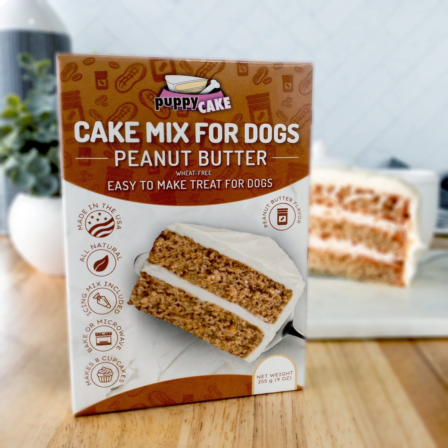 Puppy Cake Peanut Butter Cake Mix 9-Oz, Dog Treat