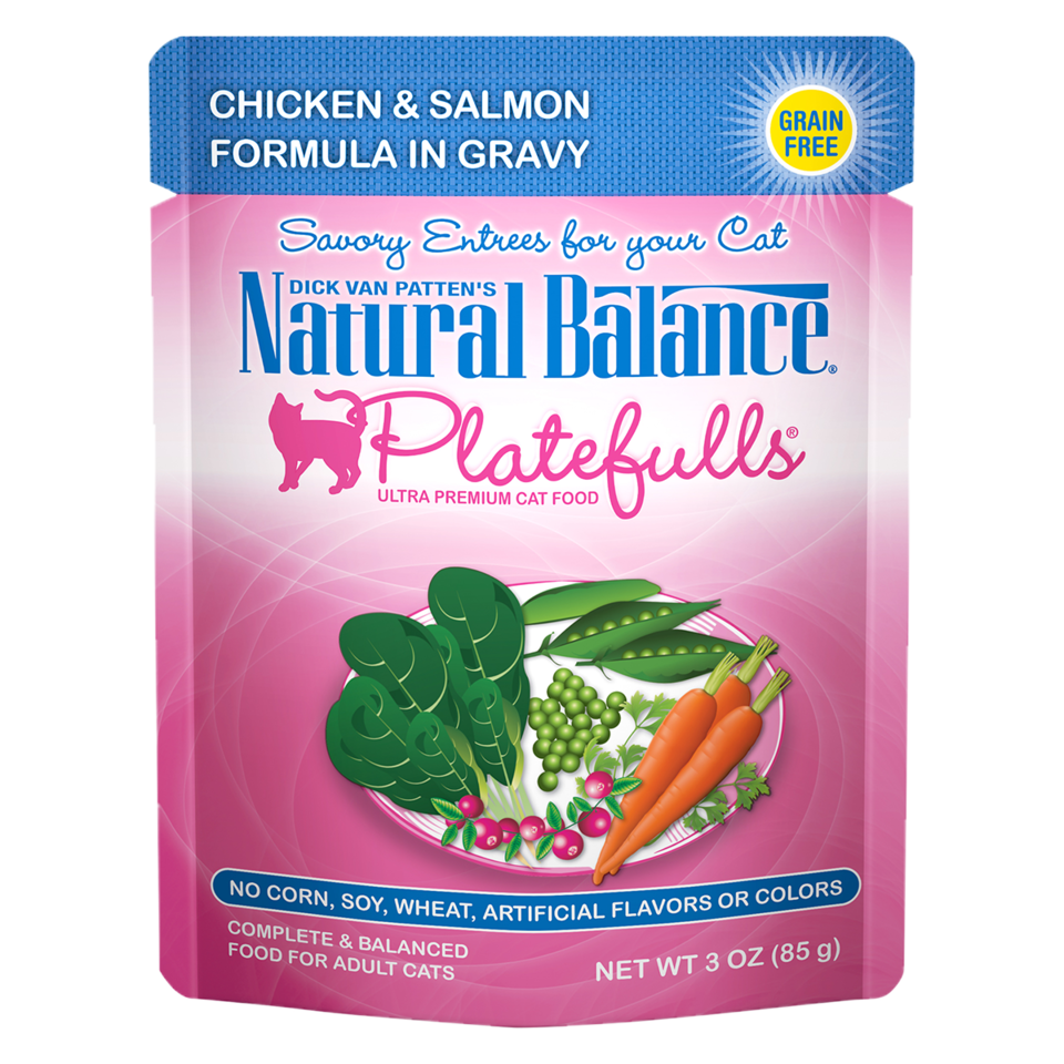 Natural Balance® Natural Balance® Platefulls® Chicken & Salmon Formula in Gravy, Wet Cat Food, 3-oz Case of 24