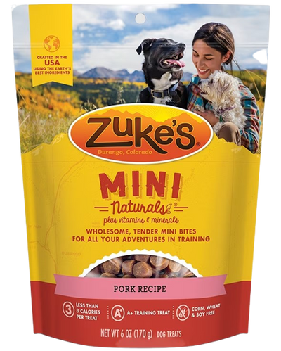 Zuke's Mini Naturals Pork Recipe 6-oz, Dog Treat