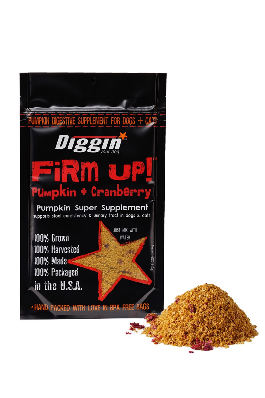 Diggin FiRM UP!+ Cranberry Pumpkin Super Supplement For Dogs And Cats, 4-oz Bag