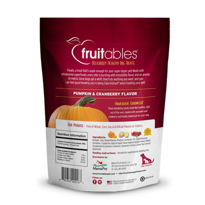 Fruitables Baked Pumpkin & Cranberry 7-oz, Dog Treat