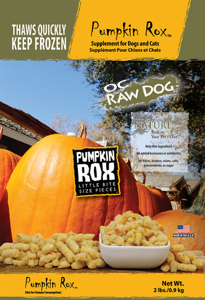OC Raw Dog Pumpkin Rox, Frozen Supplement, 2-lb Bag