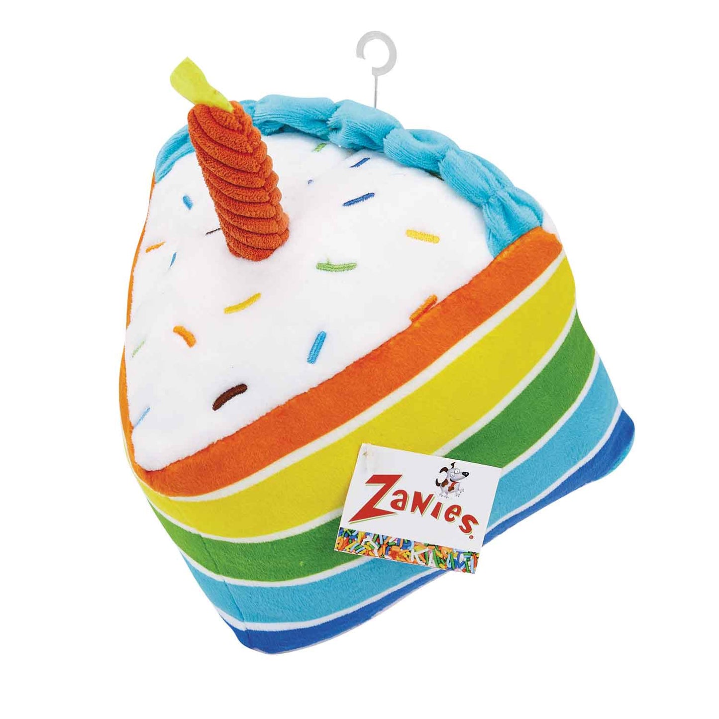 Zanies Rainbow Birthday Cake, Dog Toy
