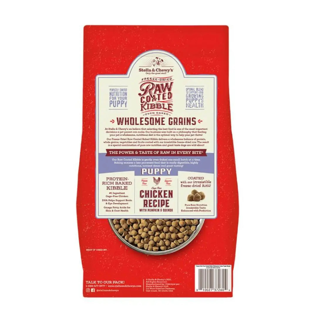 Stella & Chewy's Raw Coated Puppy Wholesome Grains Chicken Recipe, Dry Dog Food