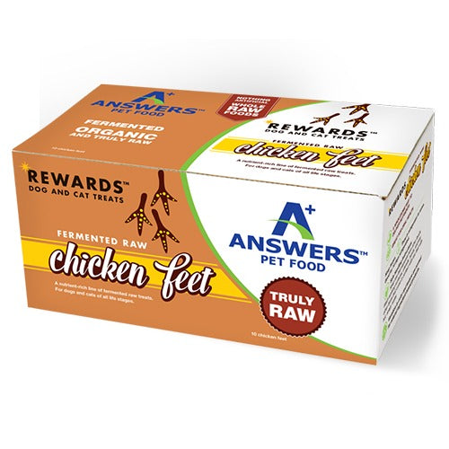 Answers Rewards Fermented Raw Organic Chicken Feet (10-Pack)