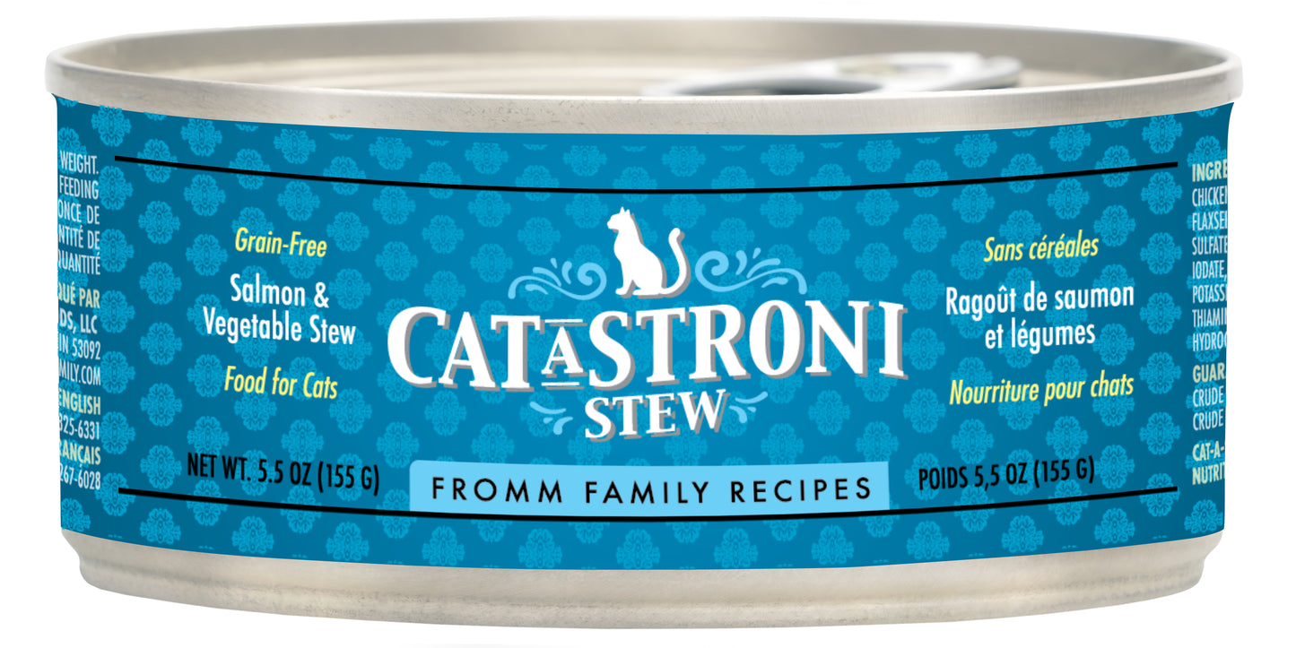 Fromm Cat-A-Stroni™ Salmon & Vegetable Stew, Wet Cat Food, 5.5-oz Case of 12