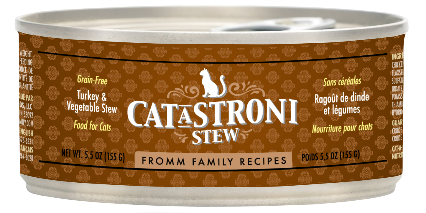 Fromm Cat-A-Stroni™ Turkey & Vegetable Stew, Wet Cat Food, 5.5-oz Case of 12