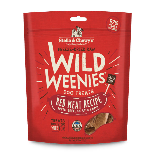 Stella & Chewy's Treats for Dogs Red Meat Wild Weenies, 3.25-oz Bag