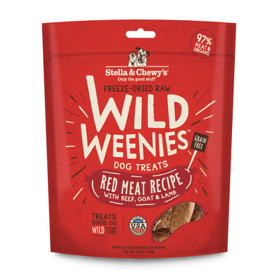 Stella & Chewy's Treats for Dogs Red Meat Wild Weenies, 3.25-oz Bag