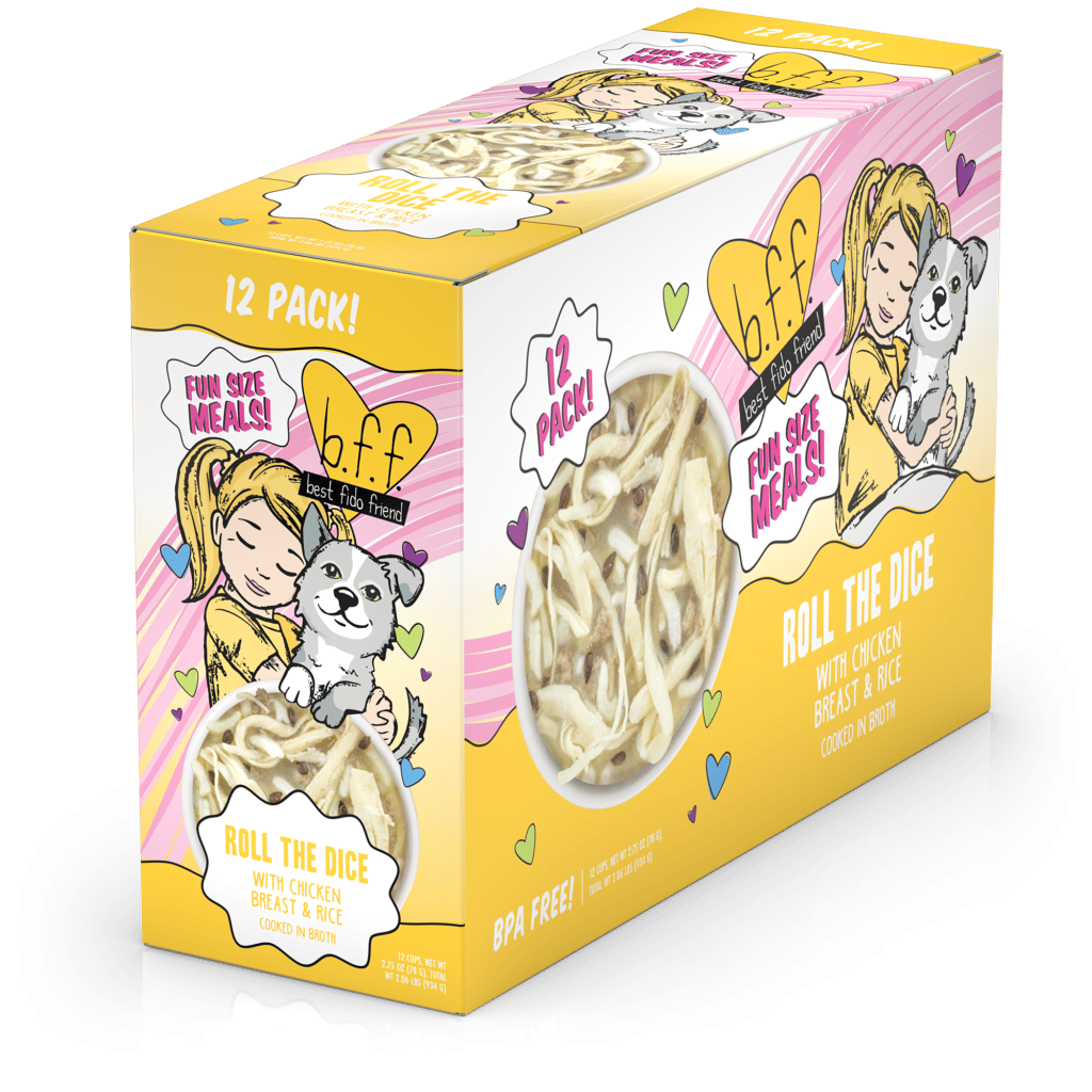 Weruva BFF Fun Size Meals Roll The Dice 2.75-oz, Wet Dog Food, Case Of 12