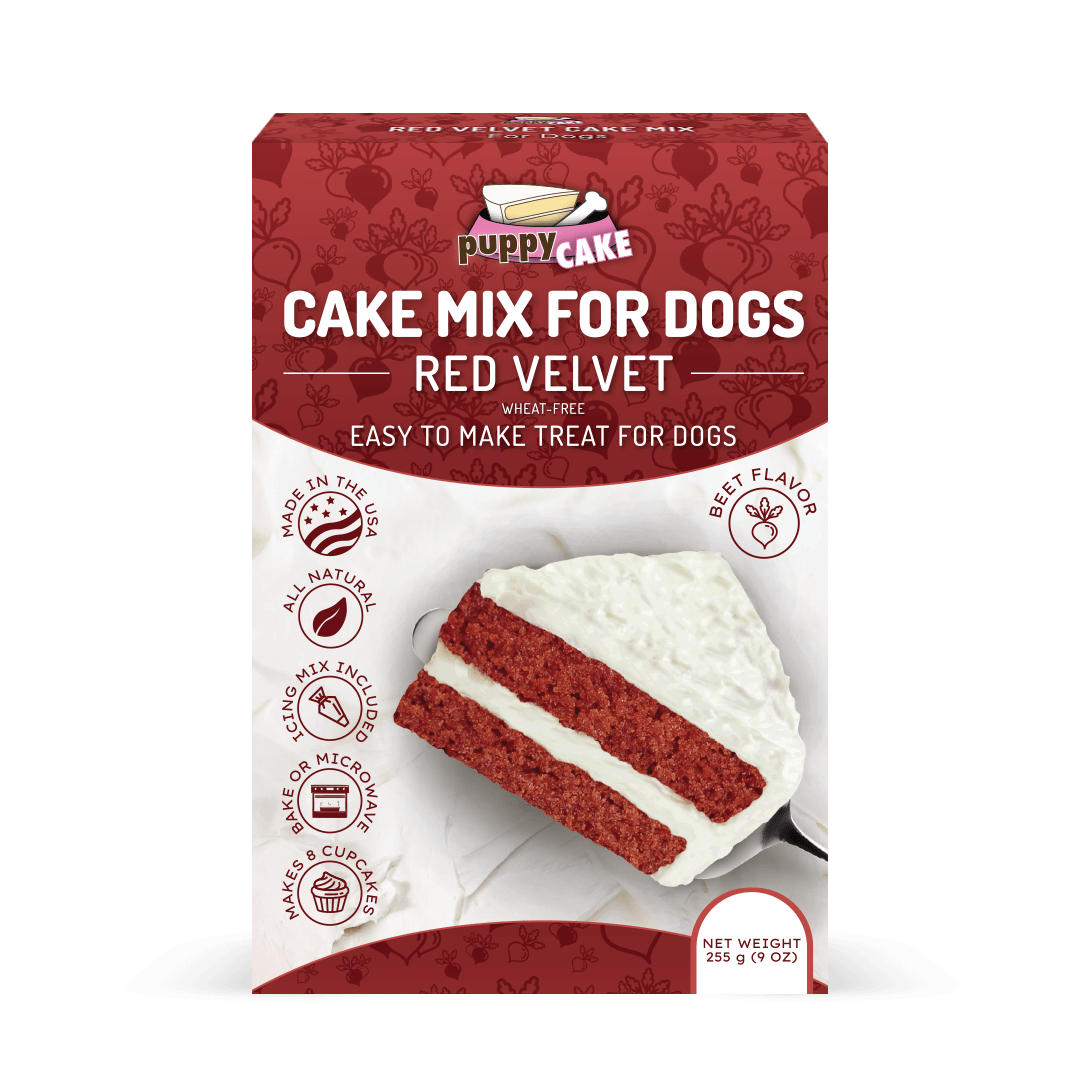 Puppy Cake Red Velvet Cake Mix 9-Oz, Dog Treat